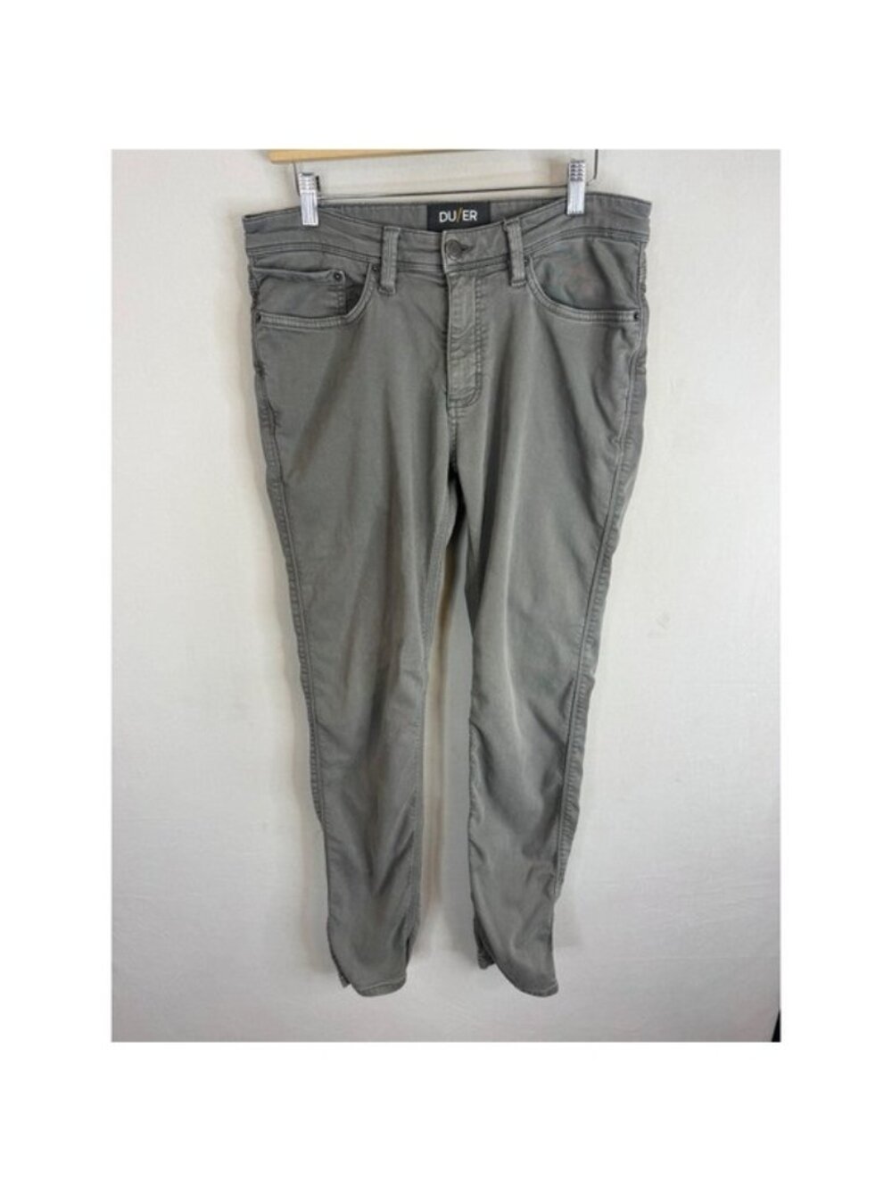 DU/ER No Sweat N2X Slim Fit Grey Performance Pants Mens 33x32